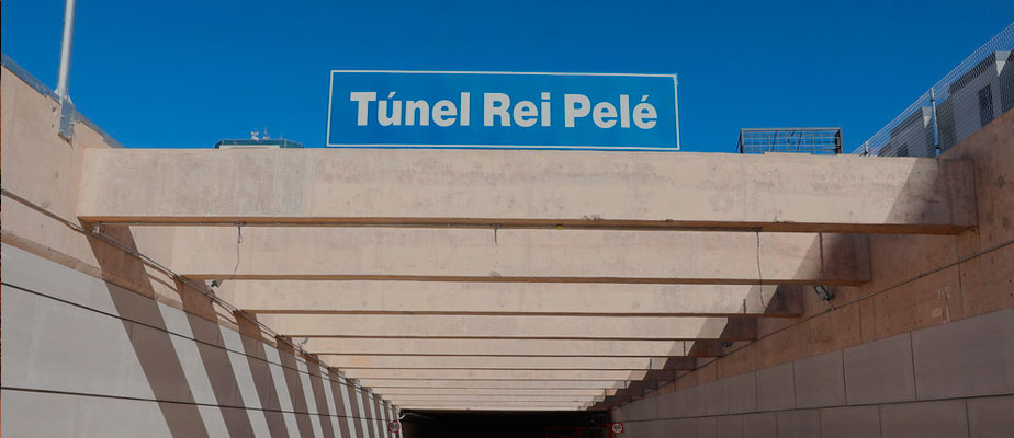Túnel Rei Pelé Depois